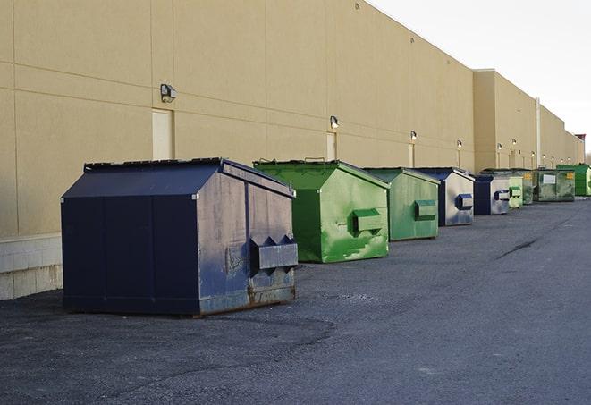 several large trash cans setup for proper construction site cleanup in Roselle IL